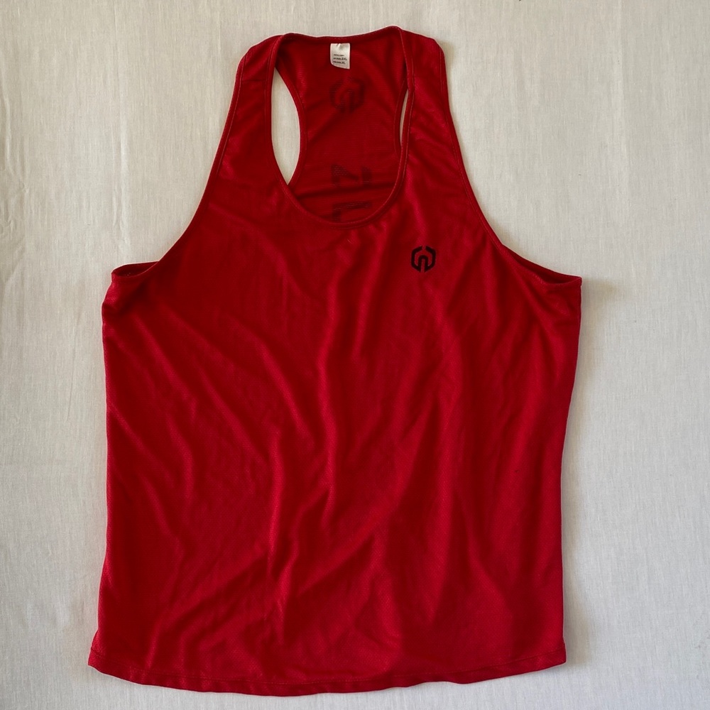 NELEUS Men's Red Racerback Athletic Tank - - Picture 3 of 4